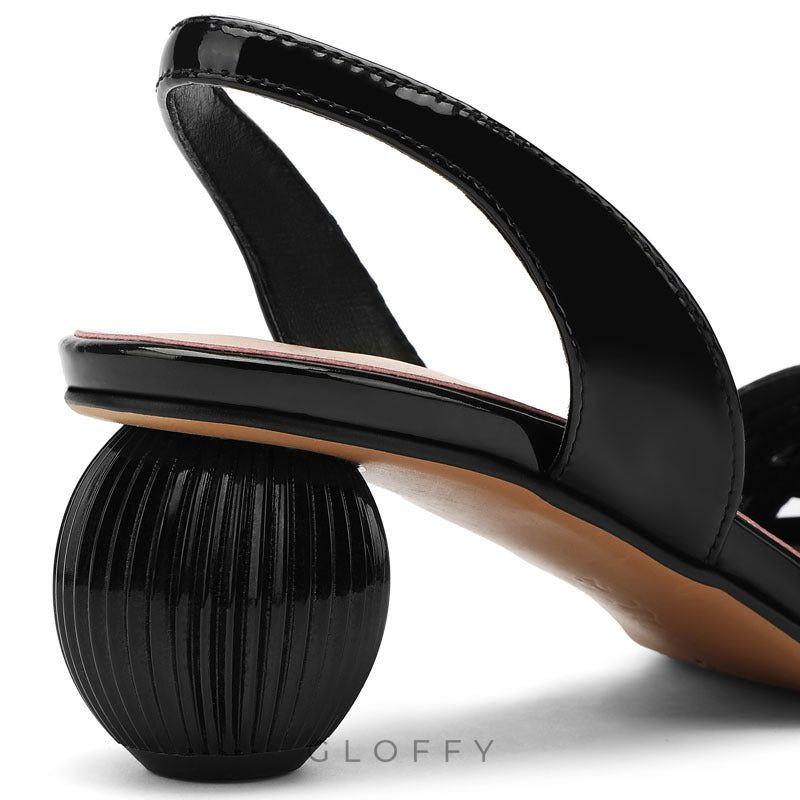 Aria Örgü Detaylı Slingback Topuklu Ayakkabı