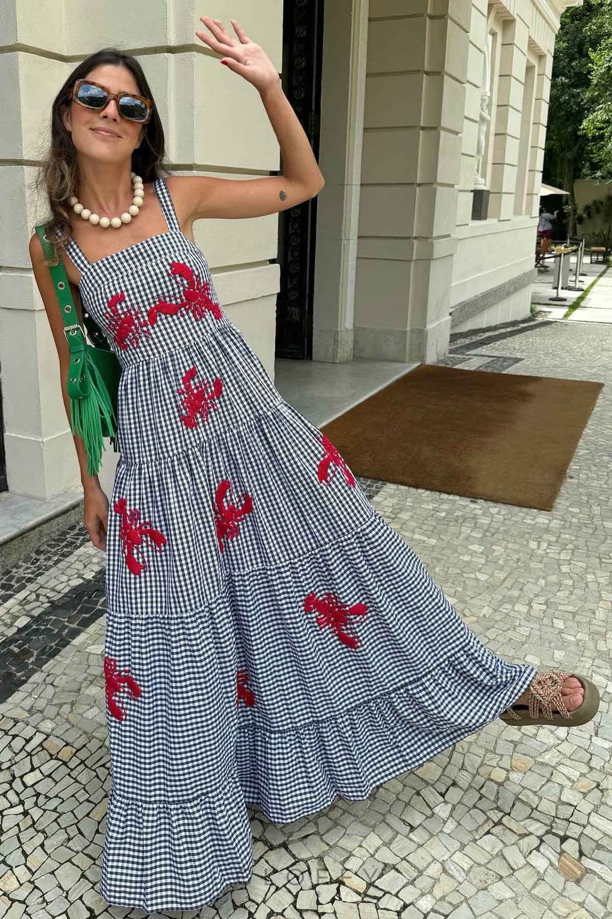 Alya Lobster Midi Elbise