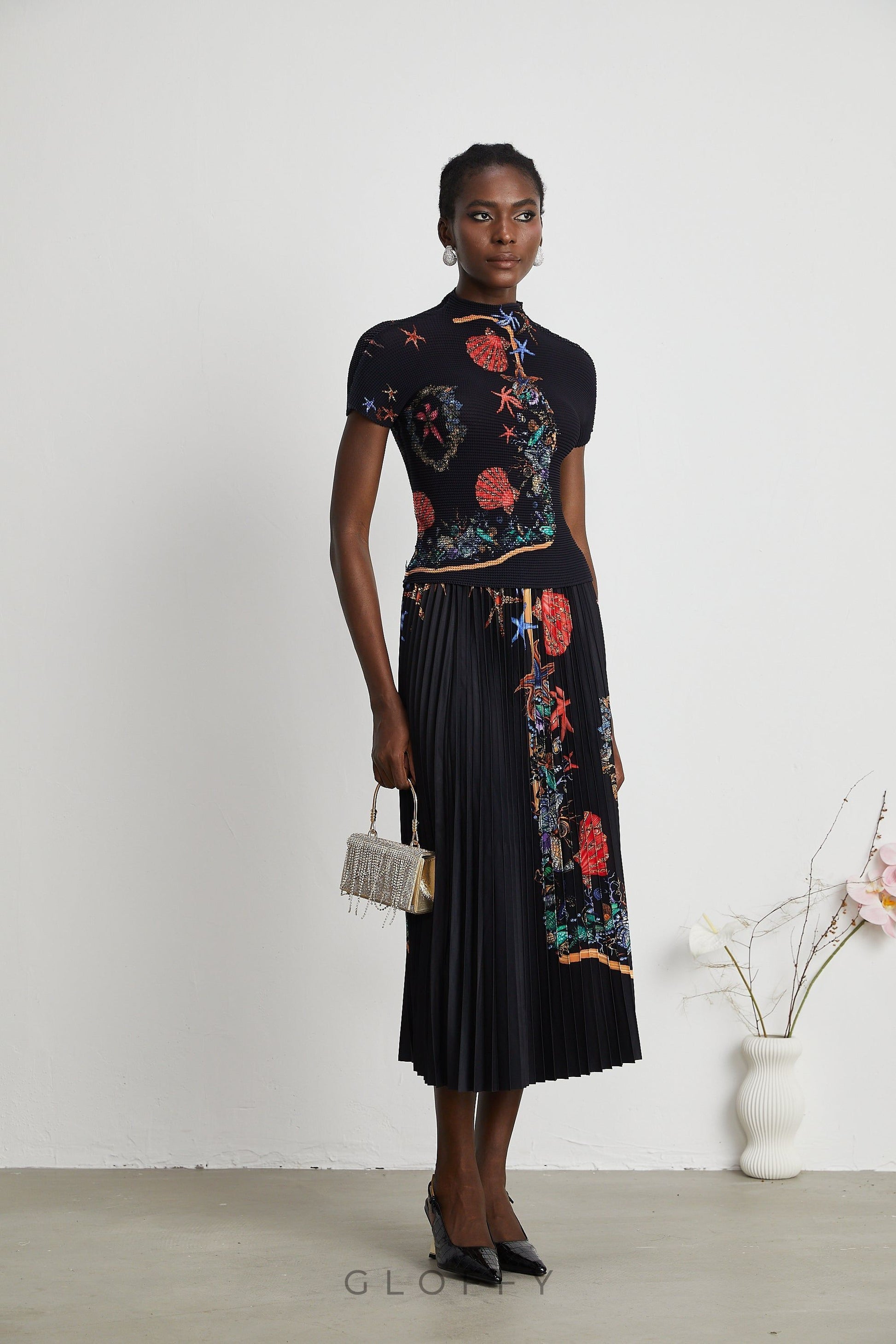 Josiane Örgü Bluz ve Etek Takımı