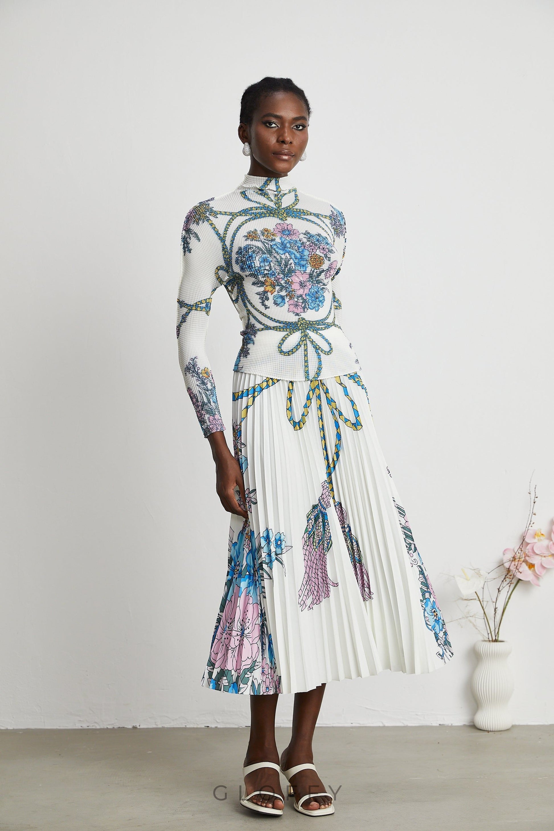 Huguette Örgü Bluz ve Etek Takımı