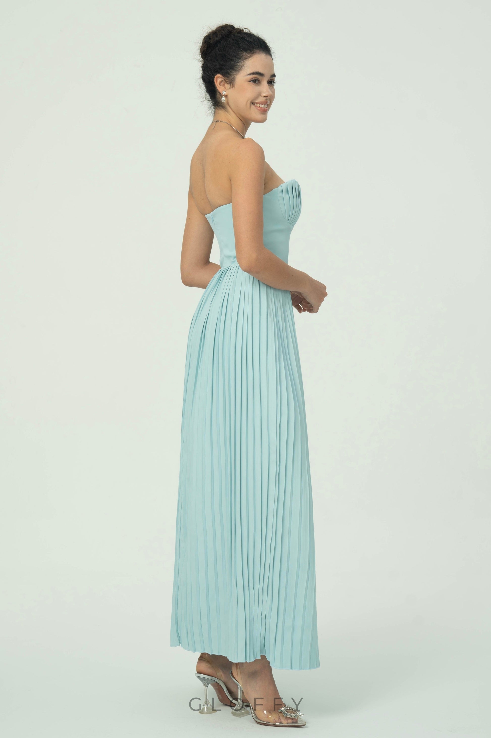 Élodie Straplez Piliseli Korse Formlu Maxi Elbise