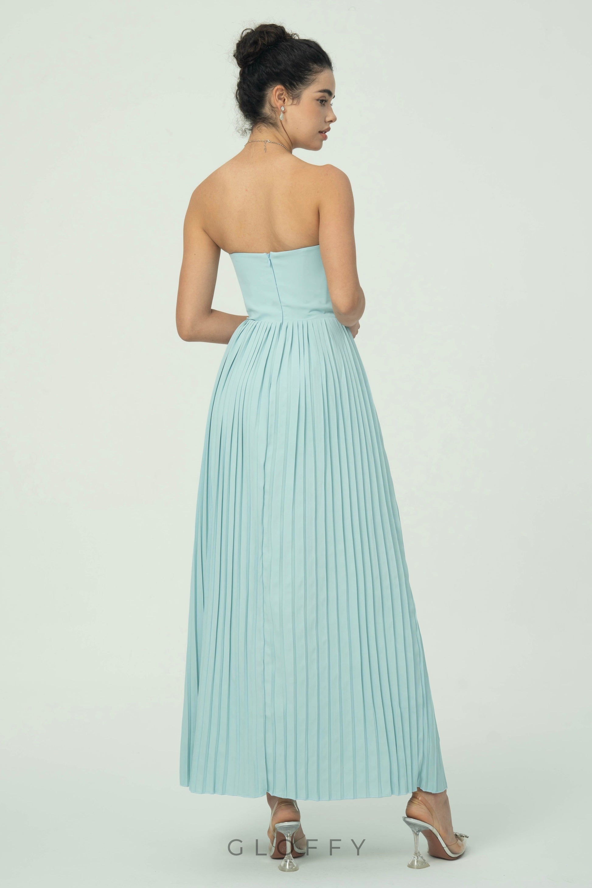 Élodie Straplez Piliseli Korse Formlu Maxi Elbise