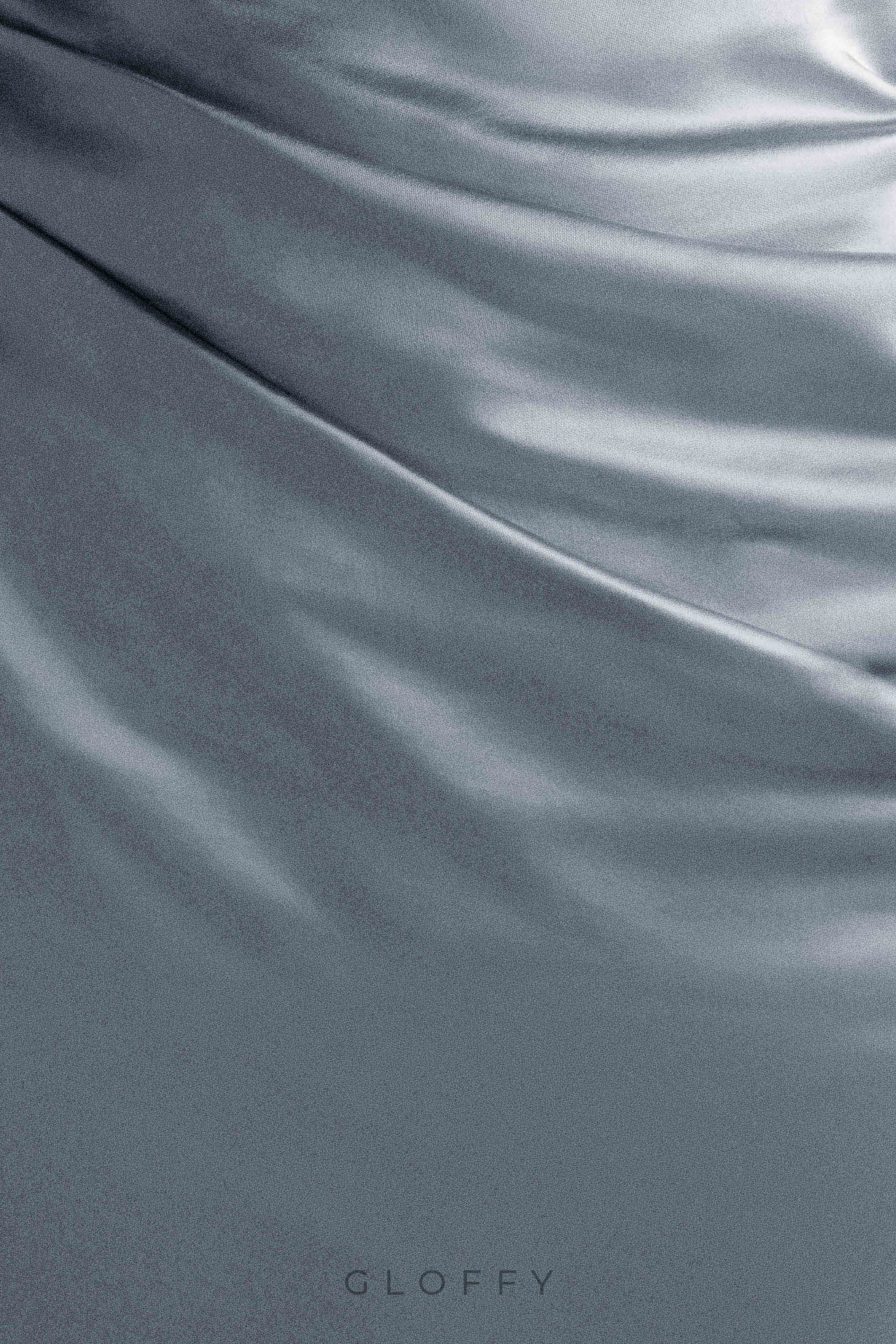 Soraya Saten Dokulu Tek Omuz Elbise