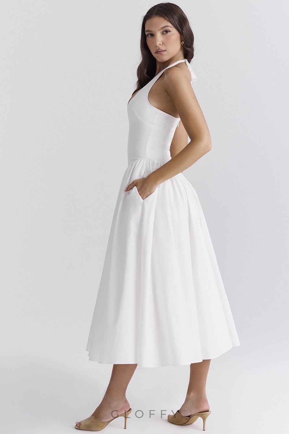 Celeste Boyundan Bağlamalı Midi Sundress