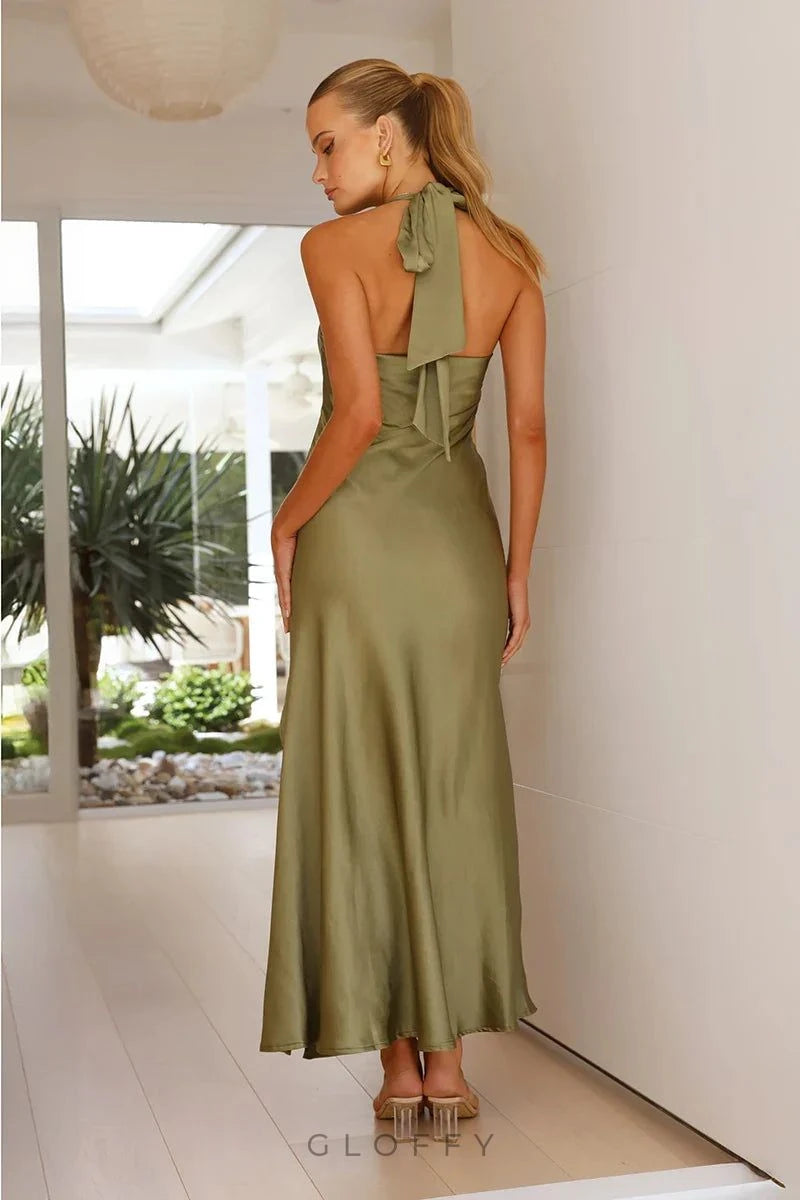 Sian Uzun Elbise - Zeytin