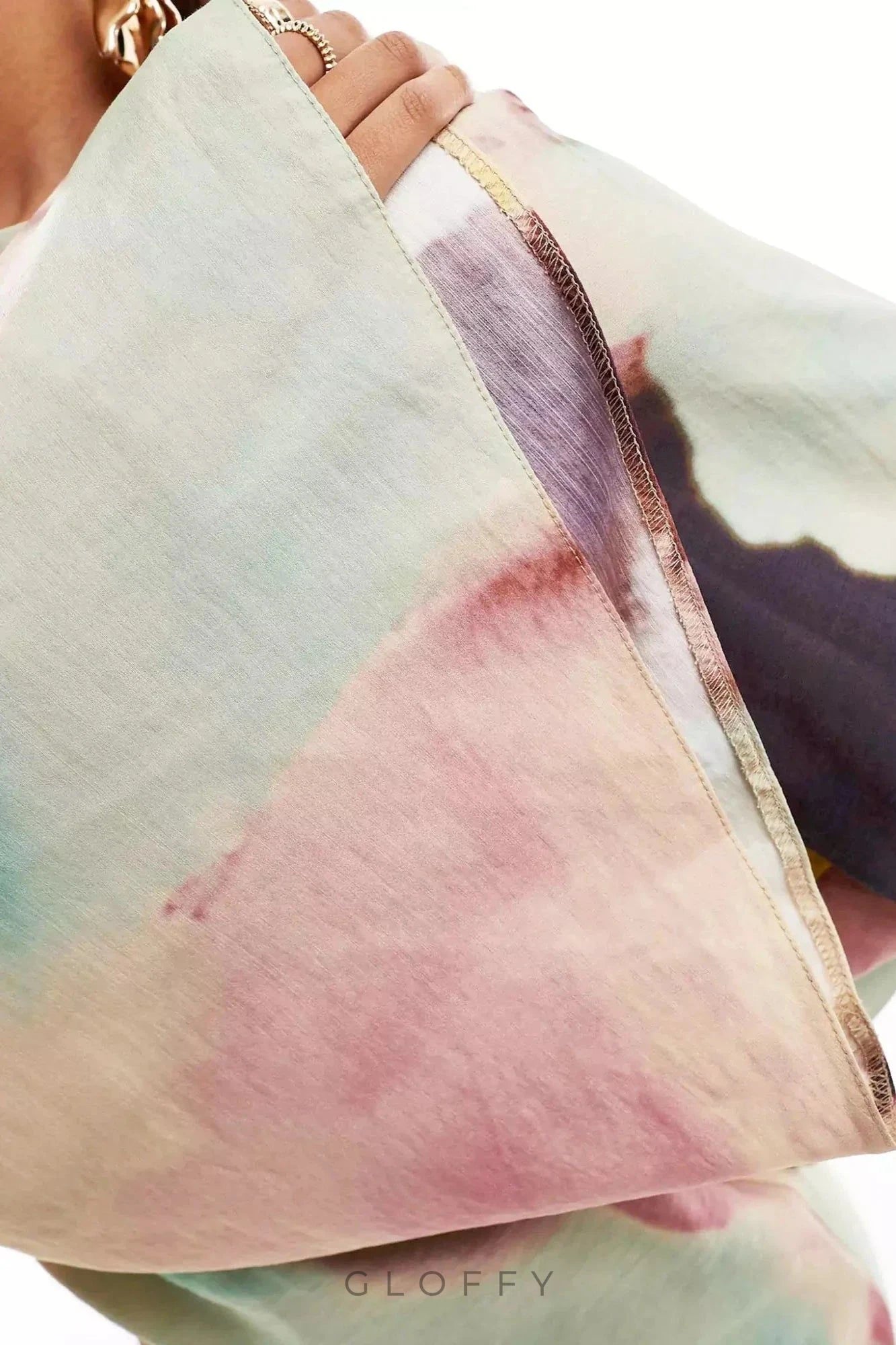 Adele Akışkan Desenli Maxi Elbise