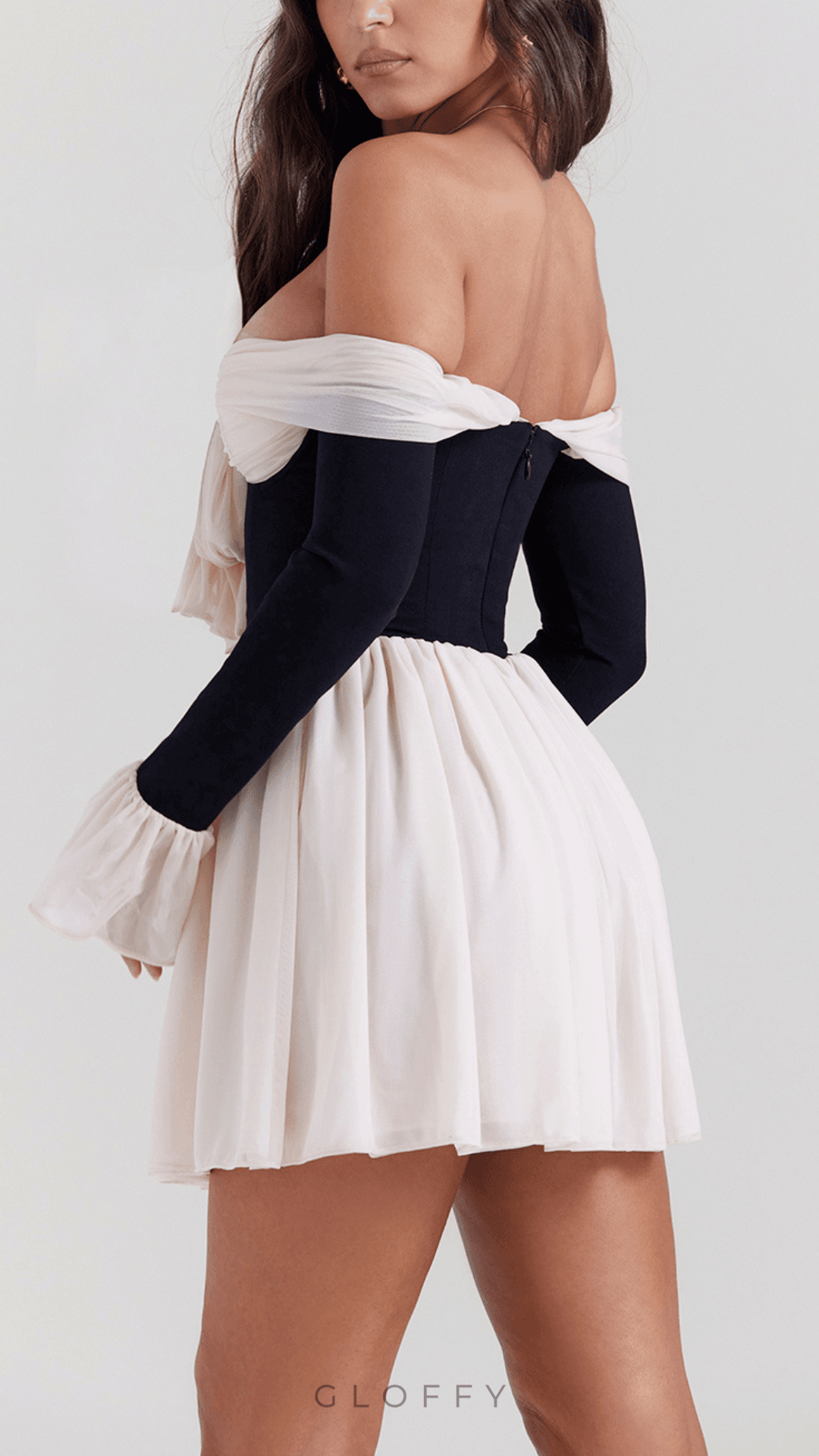 Isolde Drapeli Fiyonk Detaylı Balo Mini Elbise