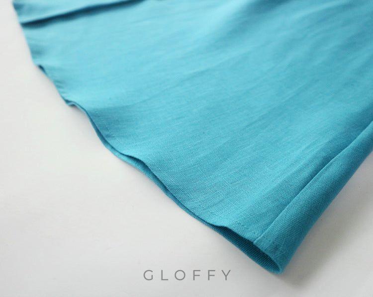 Marcelle Bağcıklı Sırt Detaylı Düğmeli Midi Elbise