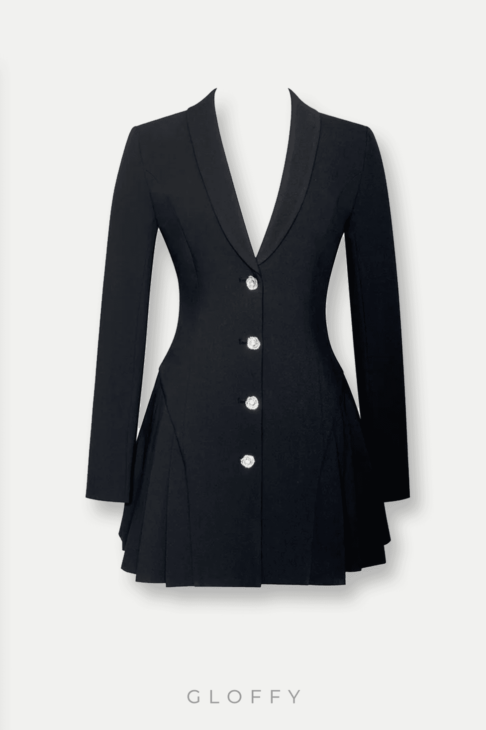 Acosta Pileli Blazer Mini Elbise