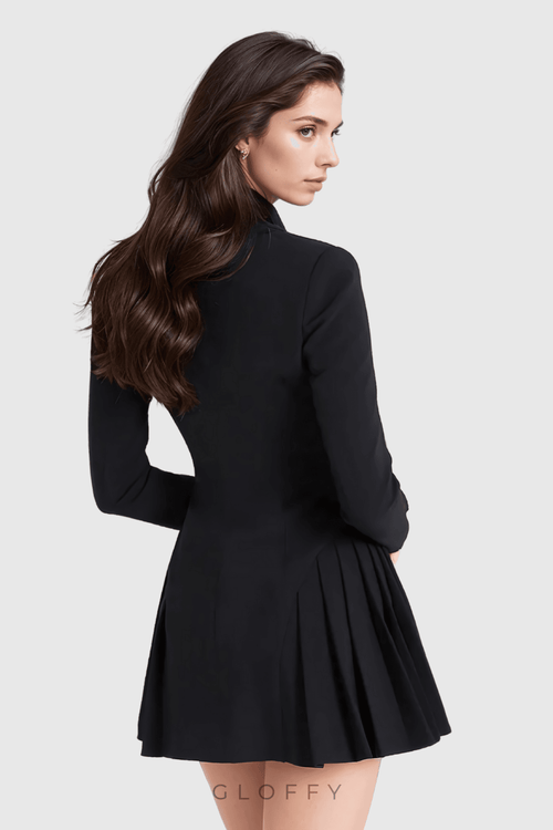 Acosta Pileli Blazer Mini Elbise