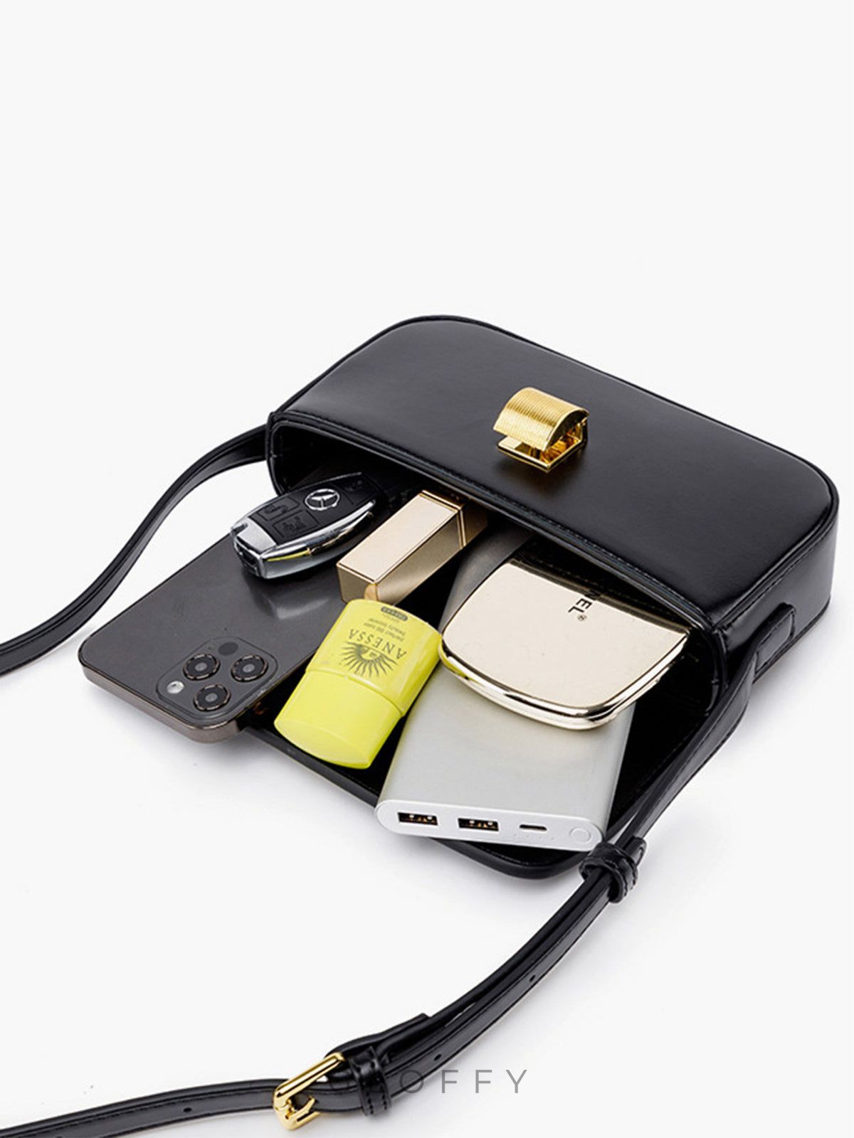 Parlak Toka Debriyaj ve Omuz Çantası