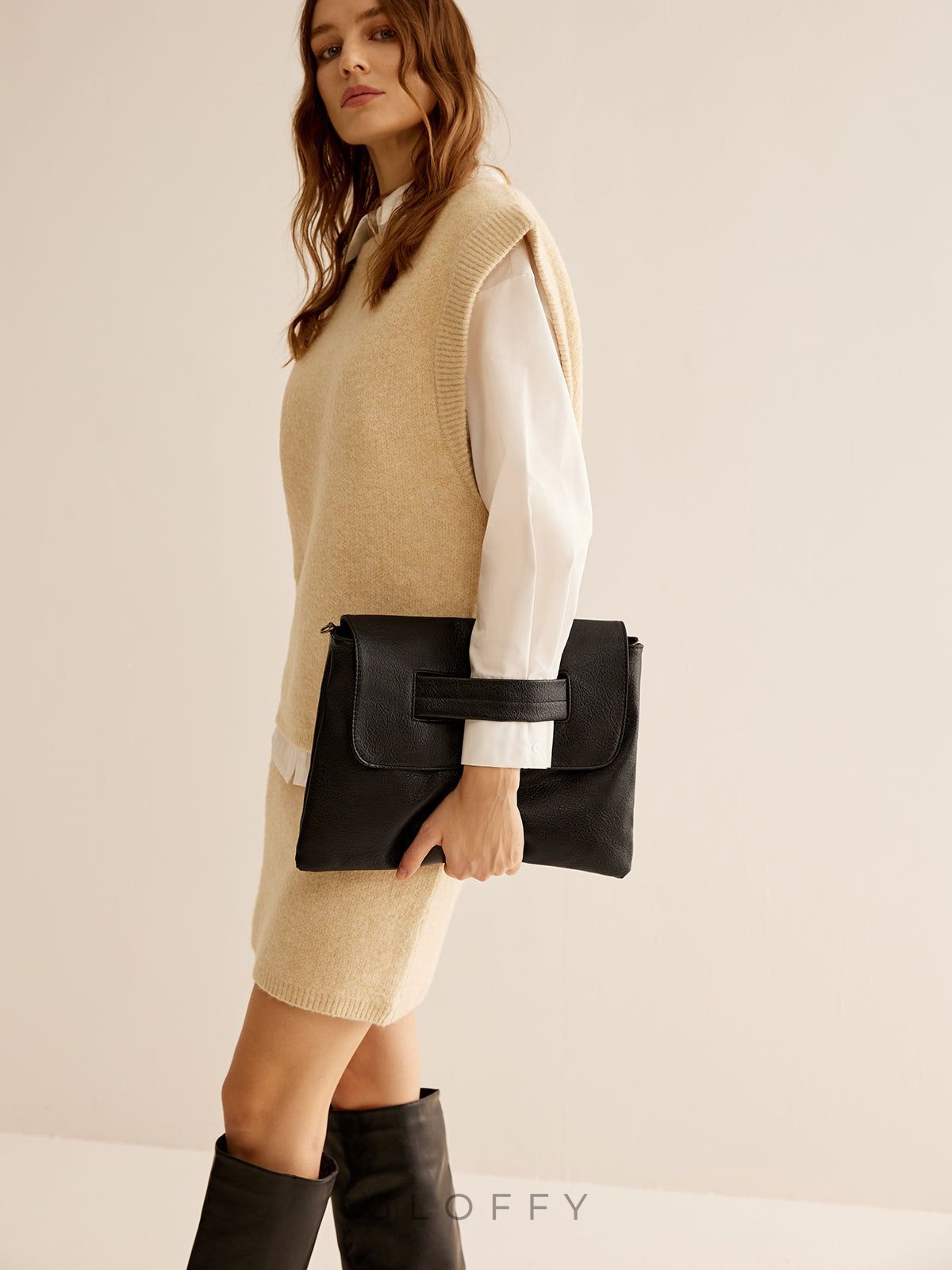 Büyük Kapasiteli Yumuşak Flap Debriyaj Çanta