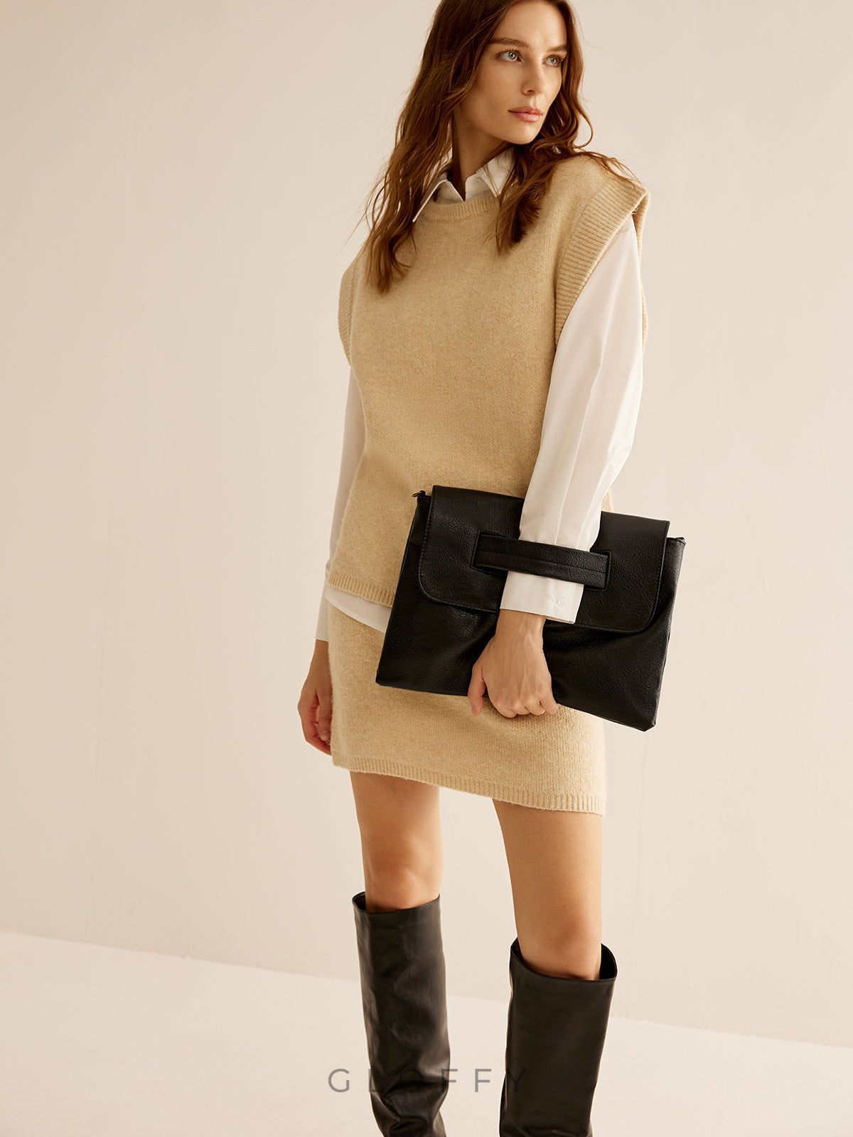 Büyük Kapasiteli Yumuşak Flap Debriyaj Çanta