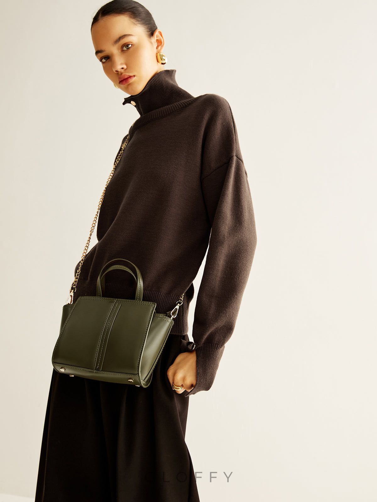 Vintage İki Yönlü Fermuarlı Çanta