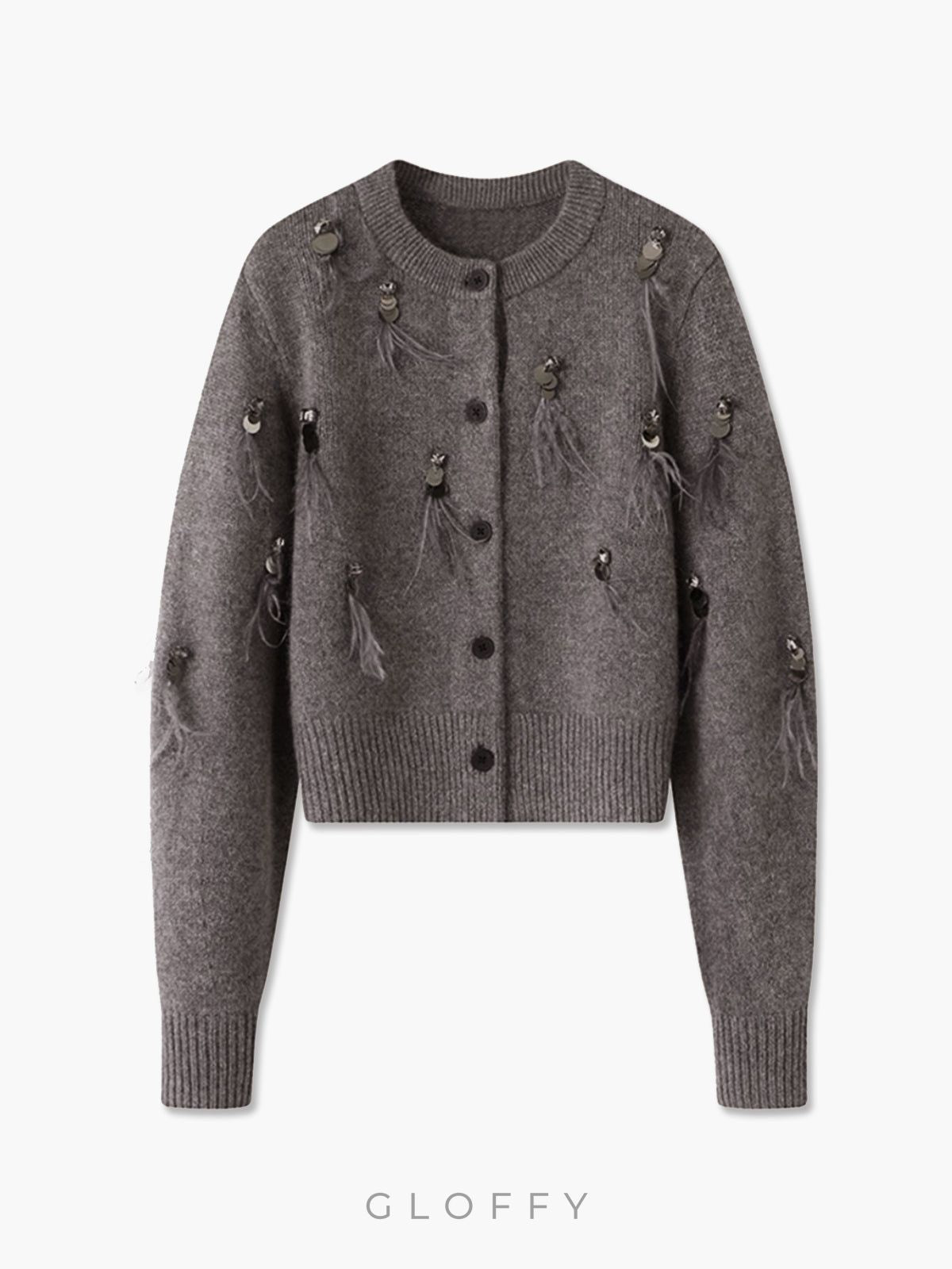 Sıcak Hava Düğmeli Sıralı Kadife Hırka