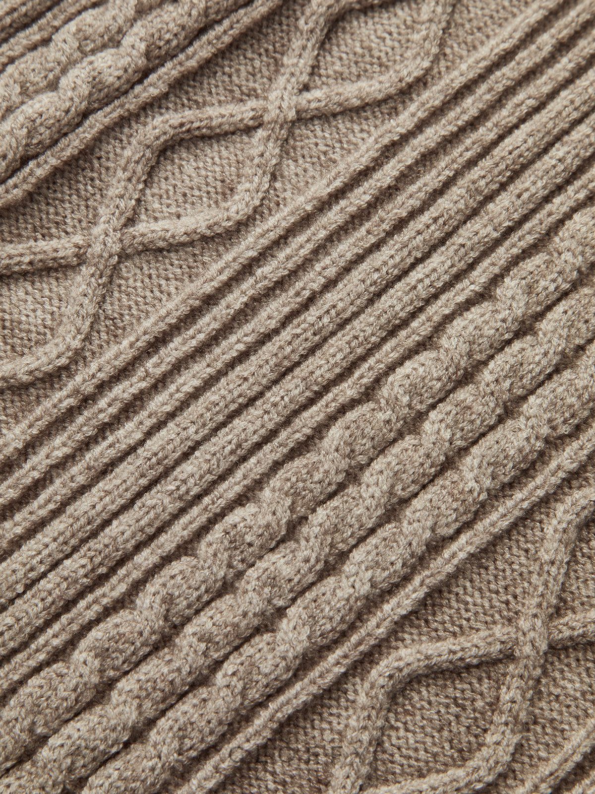 Orta Bel Bağcıklı Dikişli Kablo Örgü Pantolon