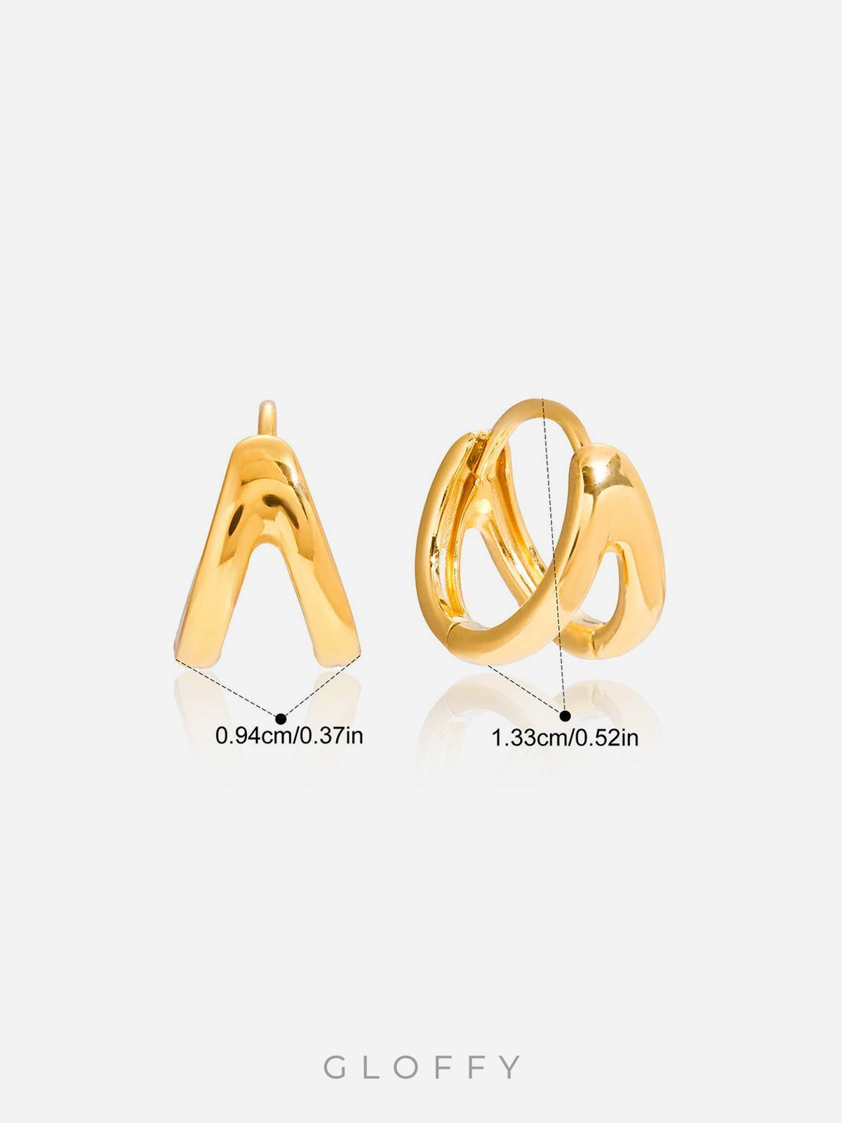 Düzensiz Şekilli Halka Küpeler