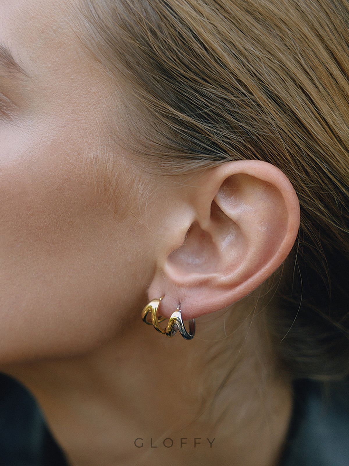 Düzensiz Şekilli Halka Küpeler