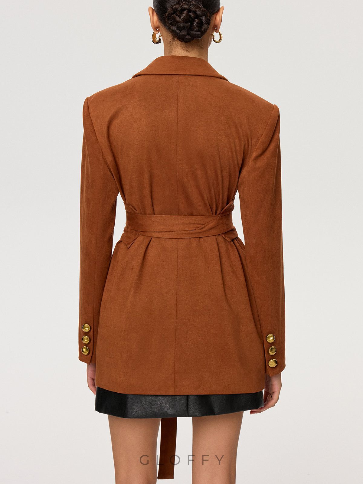 Süet Kuşaklı Ceket