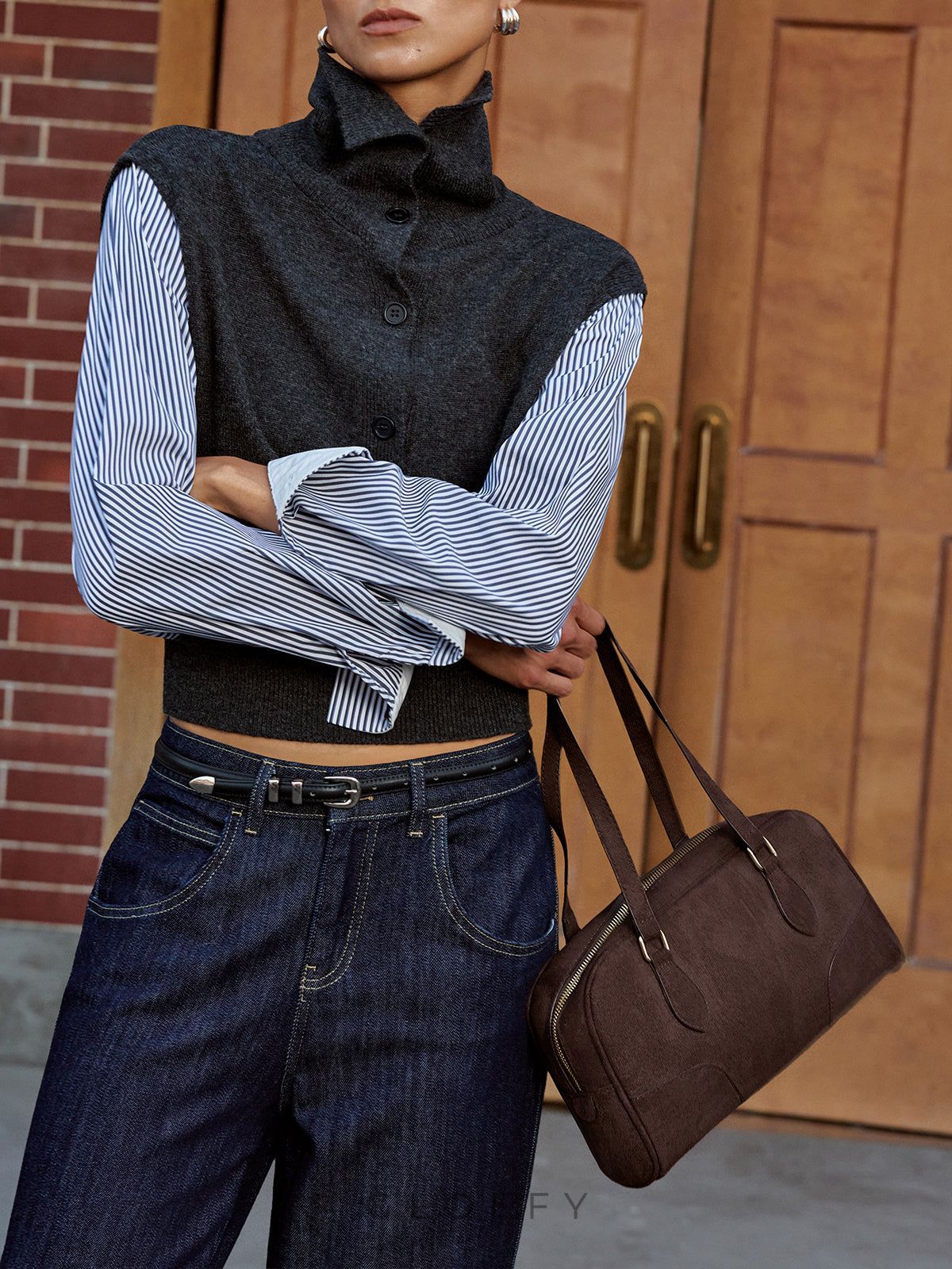 Retro Süet El Çantası