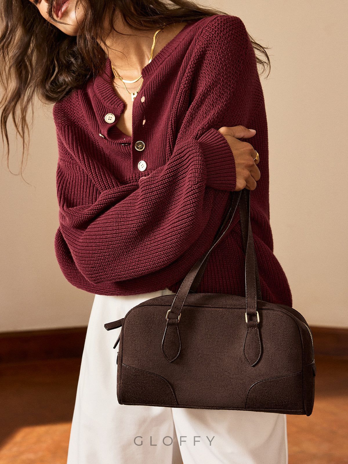 Retro Süet El Çantası