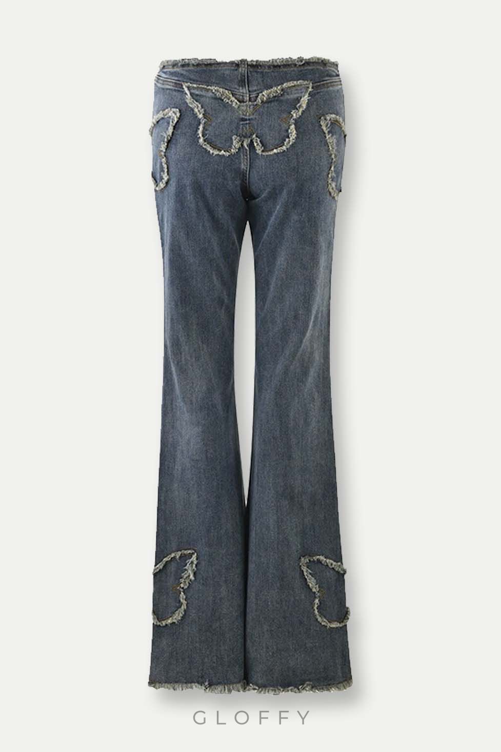 Belinda Kelebek Detaylı Denim Kot Pantolon