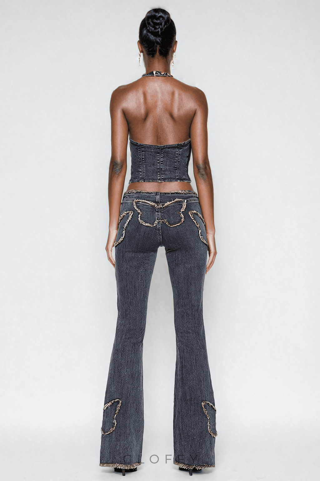 Belinda Kelebek Detaylı Denim Kot Pantolon