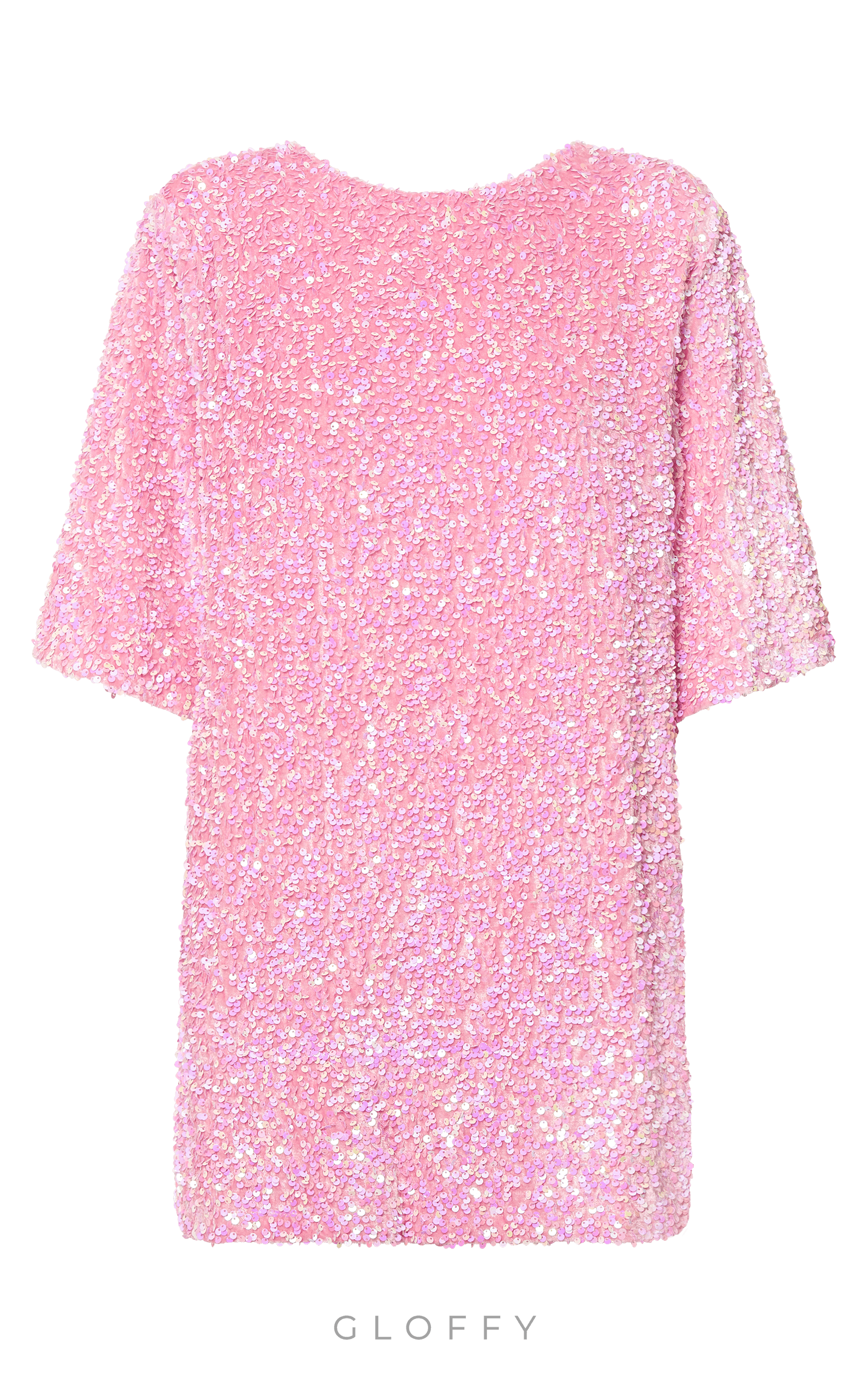 Alma Payet Detaylı Açık Sırt Mini Elbise