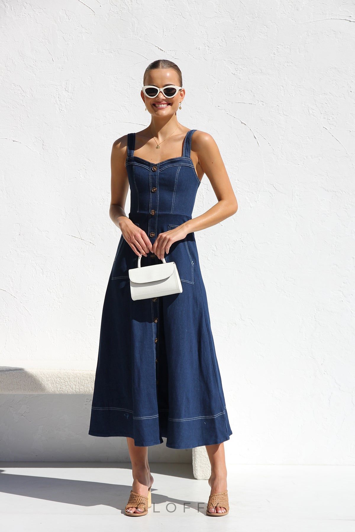 Danielle İndigo Midi Elbise