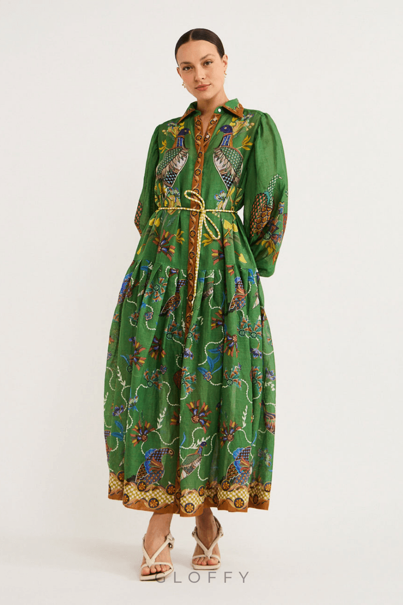 Marcella Balon Kol Maxi Elbise