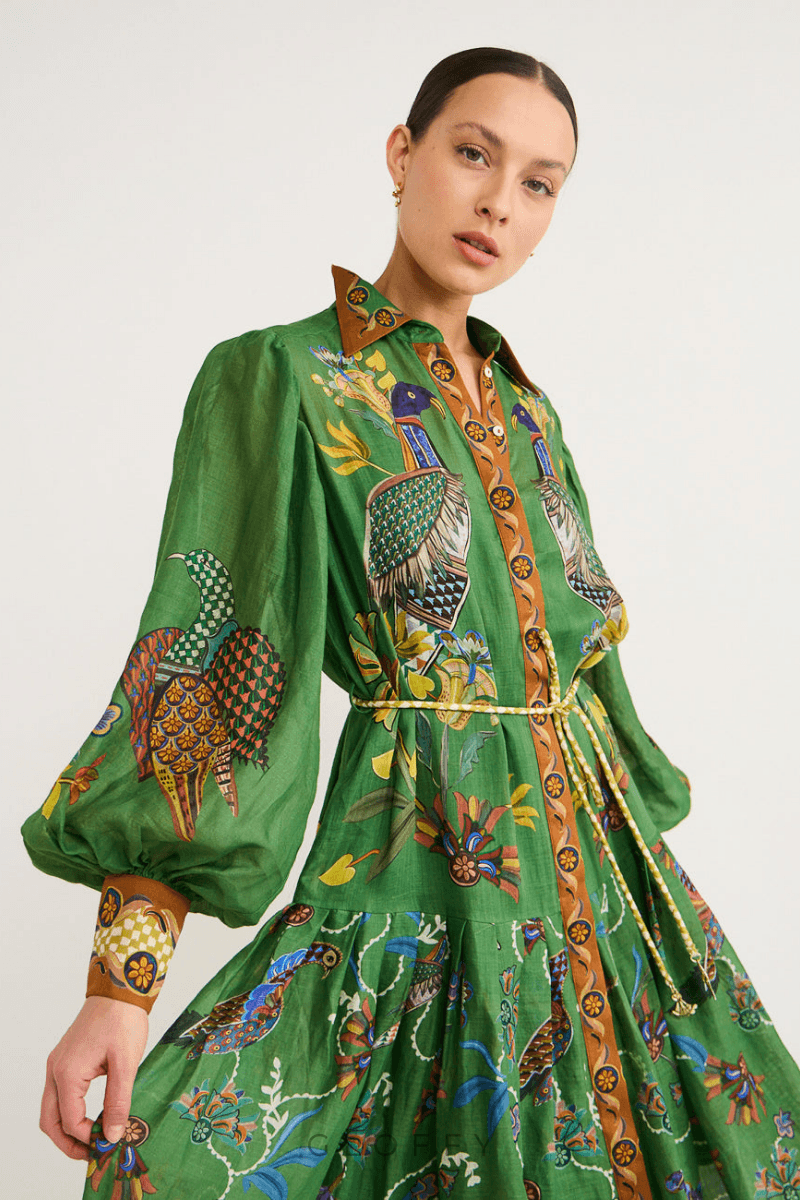 Marcella Balon Kol Maxi Elbise