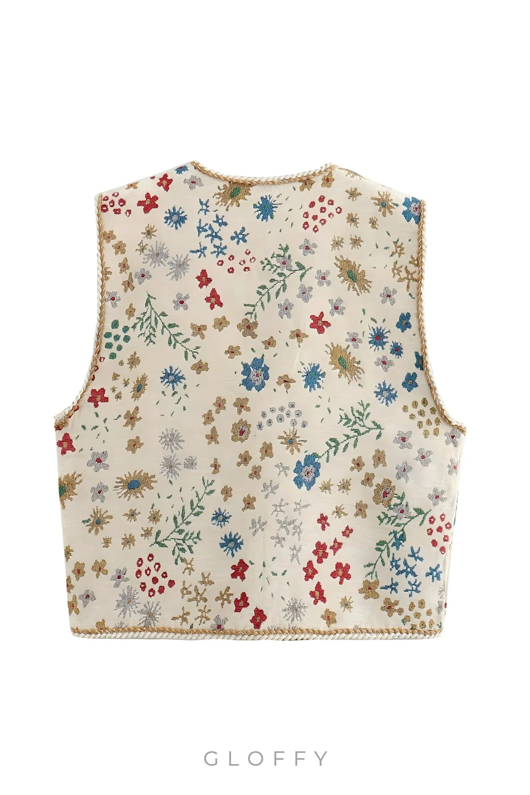 Flora Vintage İşlemeli Yelek