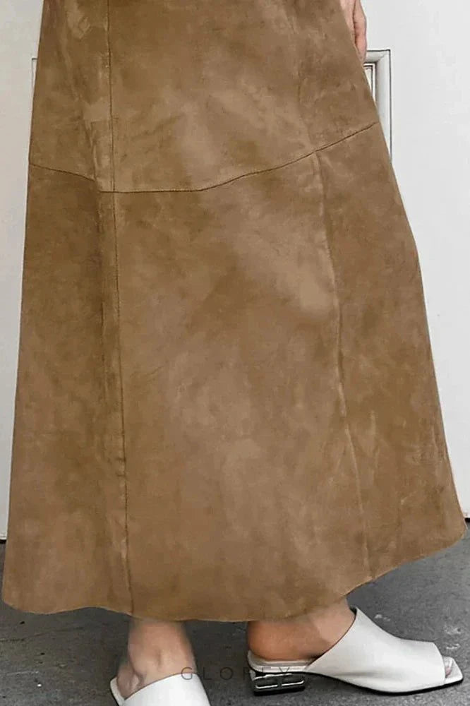 Arven Süet Maxi Etek