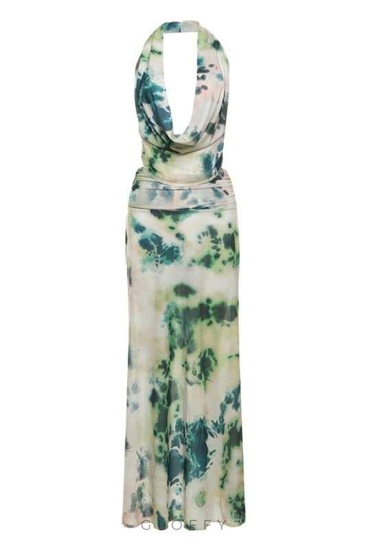 Antonia Halter Yaka Maxi Elbise