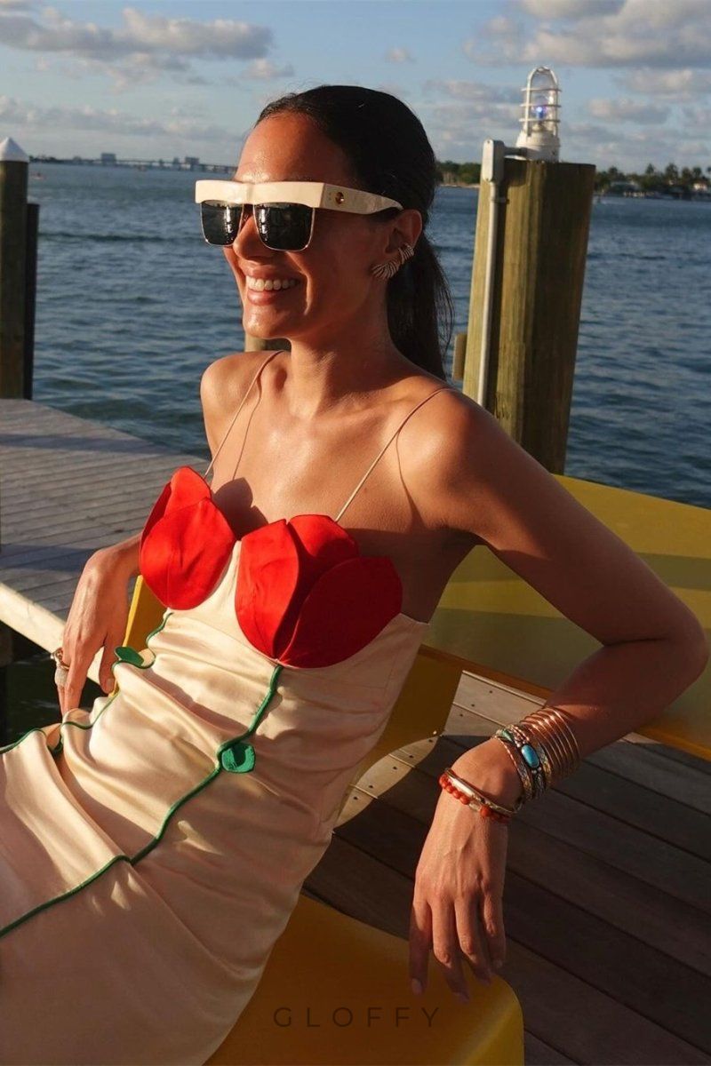 Belle Rose Detaylı Maxi Elbise