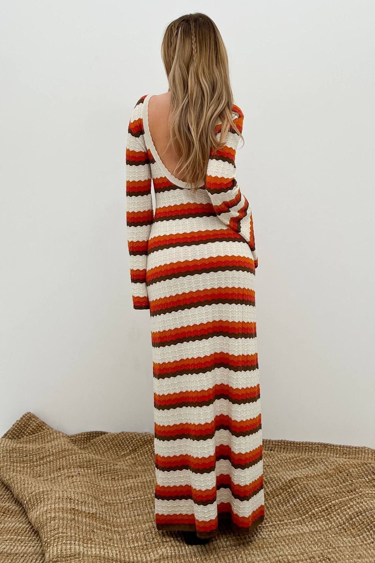 Calista Weaved Örgü Maxi Elbise