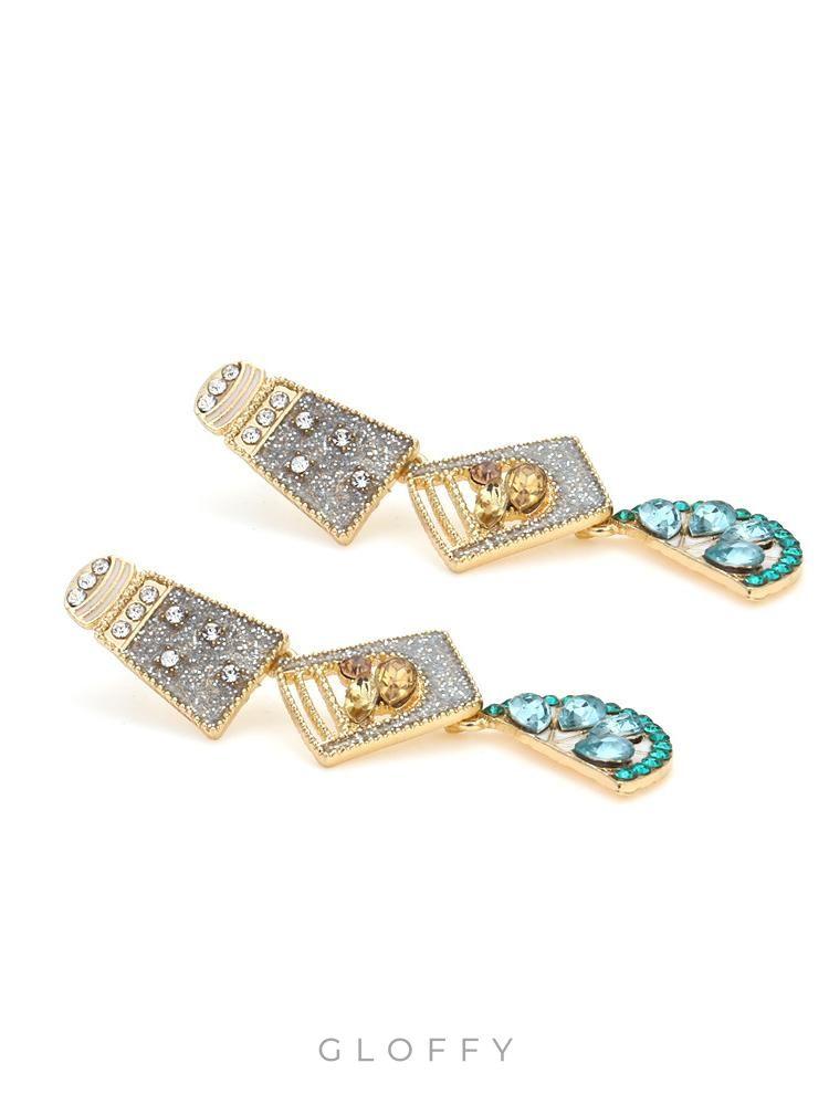 Kokteyl Pırlanta Damla Küpeler