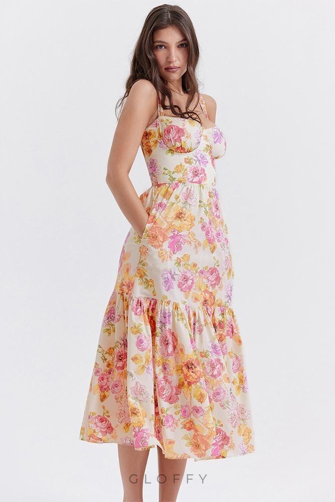 Cottie Baskılı Flare Midi Elbise