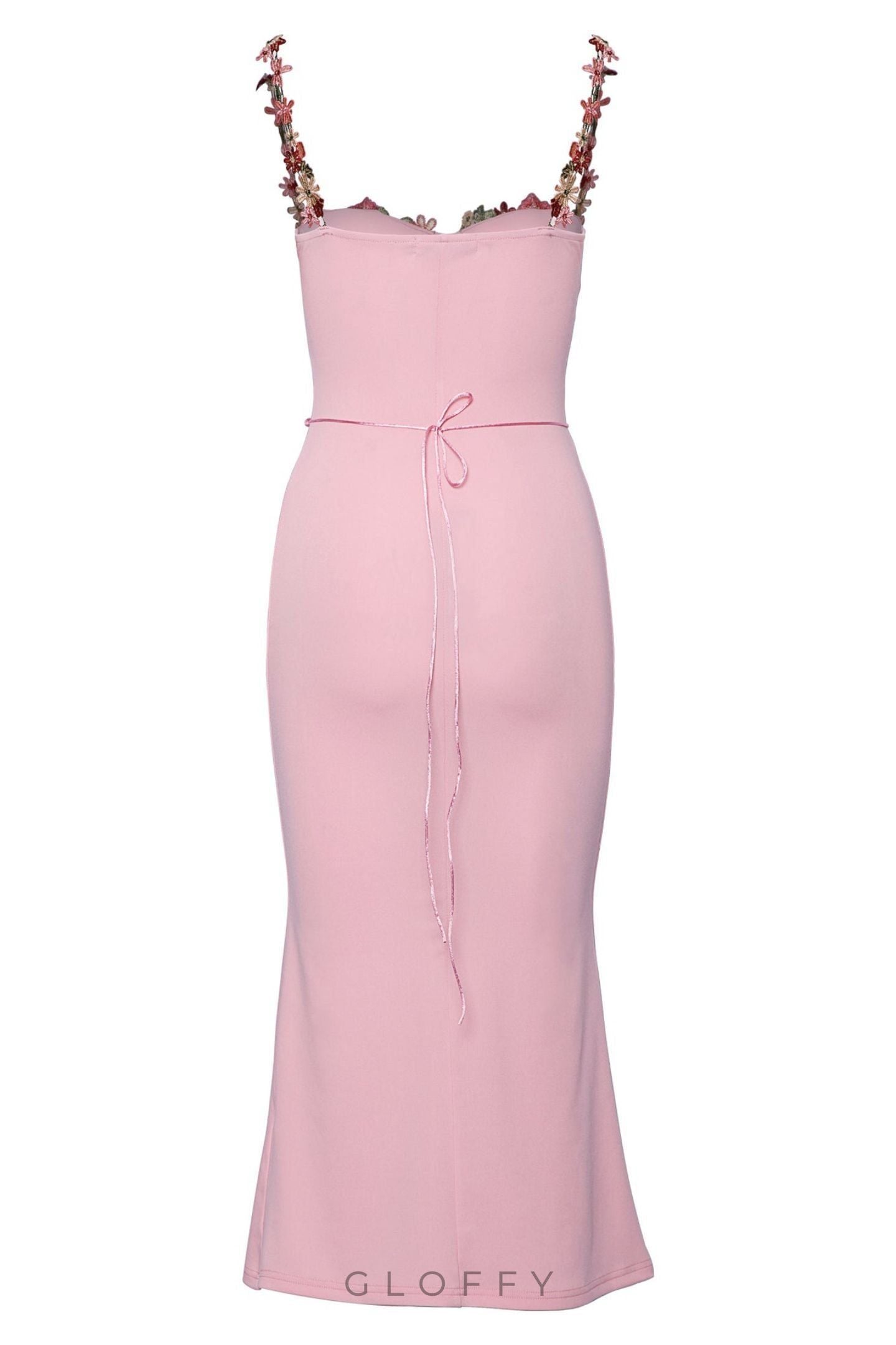 Seraphina Çiçek İşlemeli Bodycon Maxi Elbise